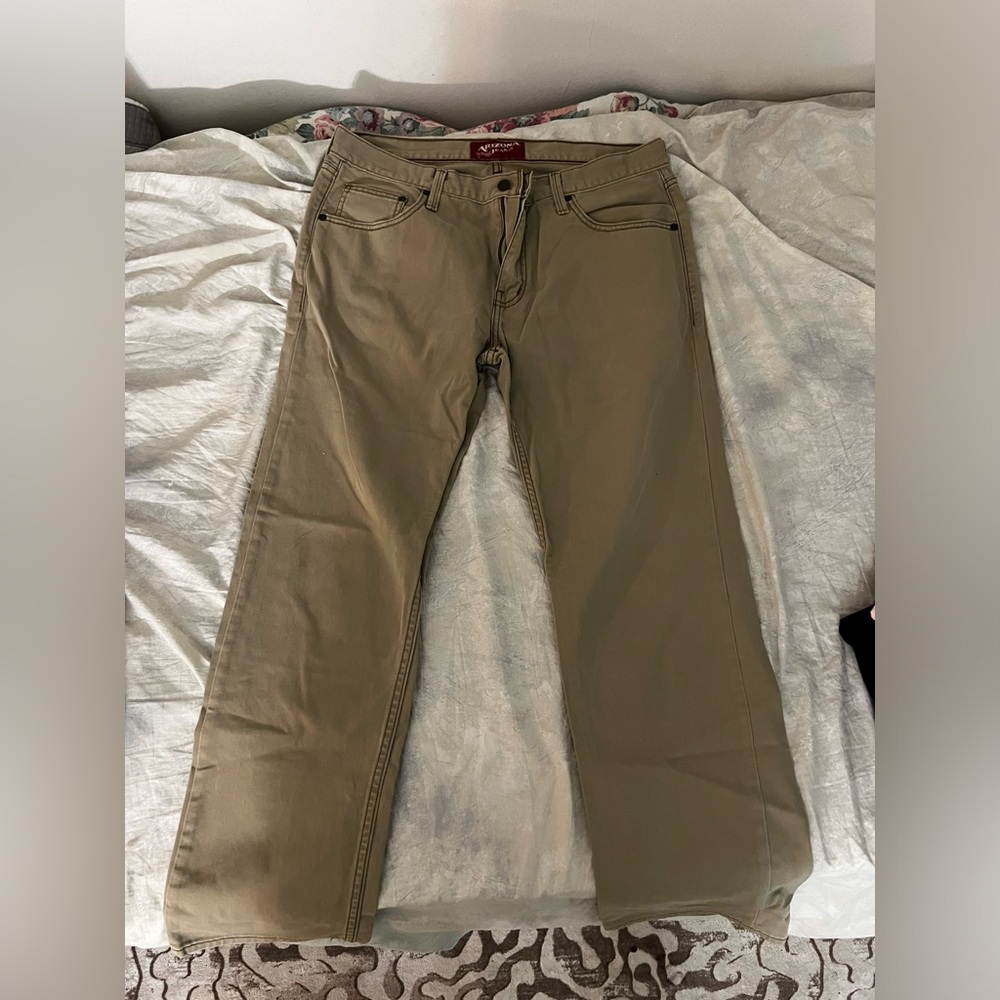 Mens Arizona Jeans Tan Beige 34x30